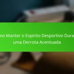 Como Manter o Espirito Desportivo Durante uma Derrota Acentuada
