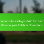 Compreender as Regras Não Escritas do Beisebol para Celebrar Home Runs