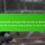 Compreender as Regras Não Escritas do Beisebol: Quando dar um passo atrás e deixar os outros brilhar