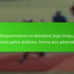 Desportivismo no Beisebol: Jogo limpo, Respeito pelos árbitros, Honra aos adversários