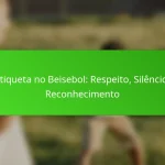 Etiqueta no Beisebol: Respeito, Silêncio, Reconhecimento