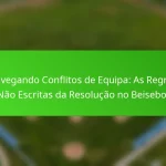Navegando Conflitos de Equipa: As Regras Não Escritas da Resolução no Beisebol