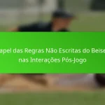 O Papel das Regras Não Escritas do Beisebol nas Interações Pós-Jogo