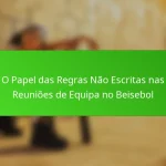 O Papel das Regras Não Escritas nas Reuniões de Equipa no Beisebol