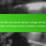 Regras Não Escritas de Apoiar Colegas de Equipa, Lidar com Desacordos e Celebrar Sucessos