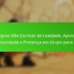 Regras Não Escritas de Lealdade, Apoio à Comunidade e Presença em Grupo para Fãs